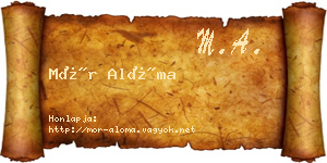 Mór Alóma névjegykártya